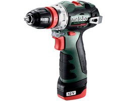 Metabo PowerMaxx BS BL Q (601749500) Accu-boorschroefmachine 12V 2x2Ah Li-Ion; Lader LC 40; Kunststof koffer
