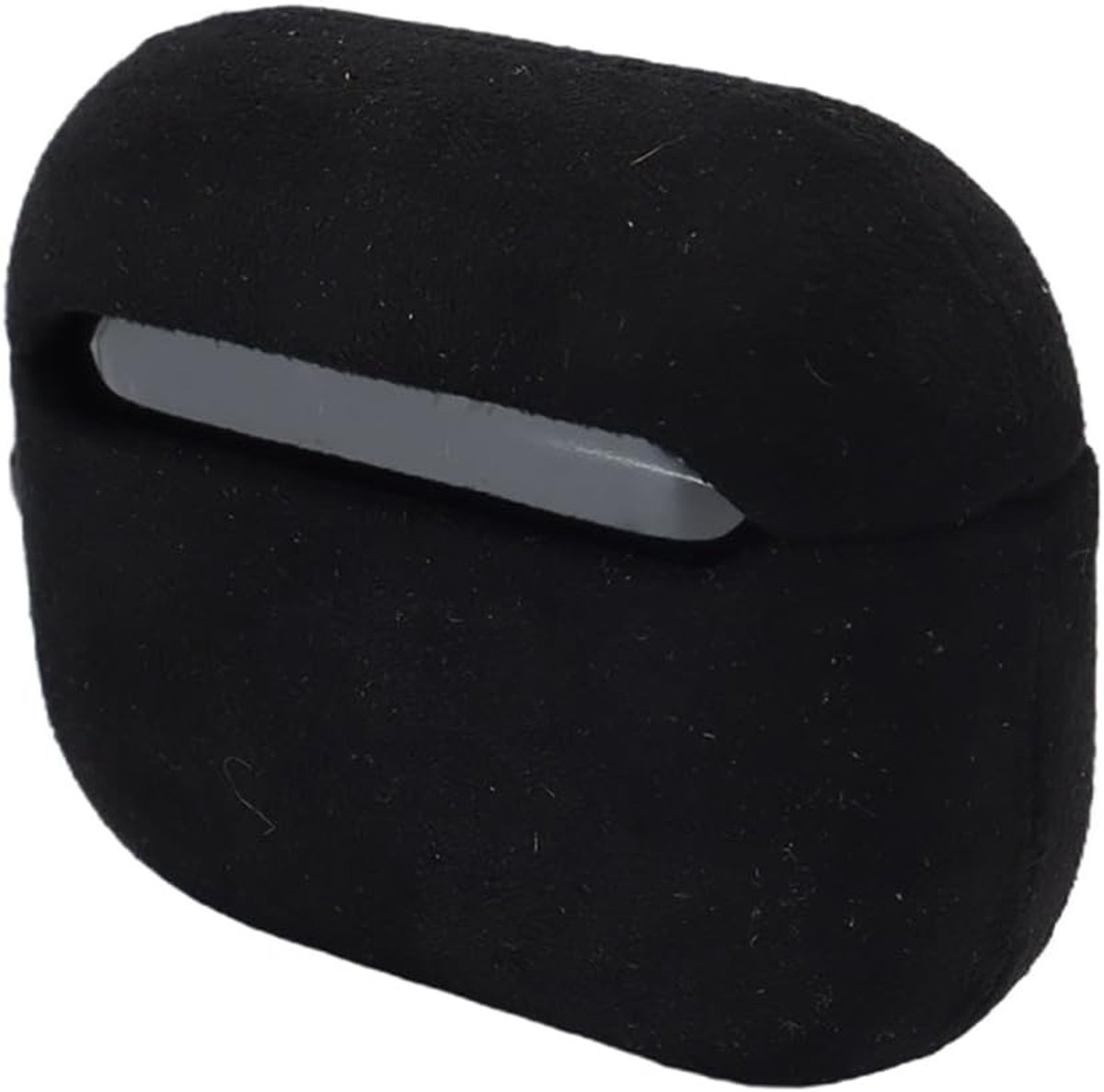 Handgemaakte Suede Hoes voor AirPods Pro 2, Volledige Bescherming, Schokbestendig en Stijlvol, Zwart