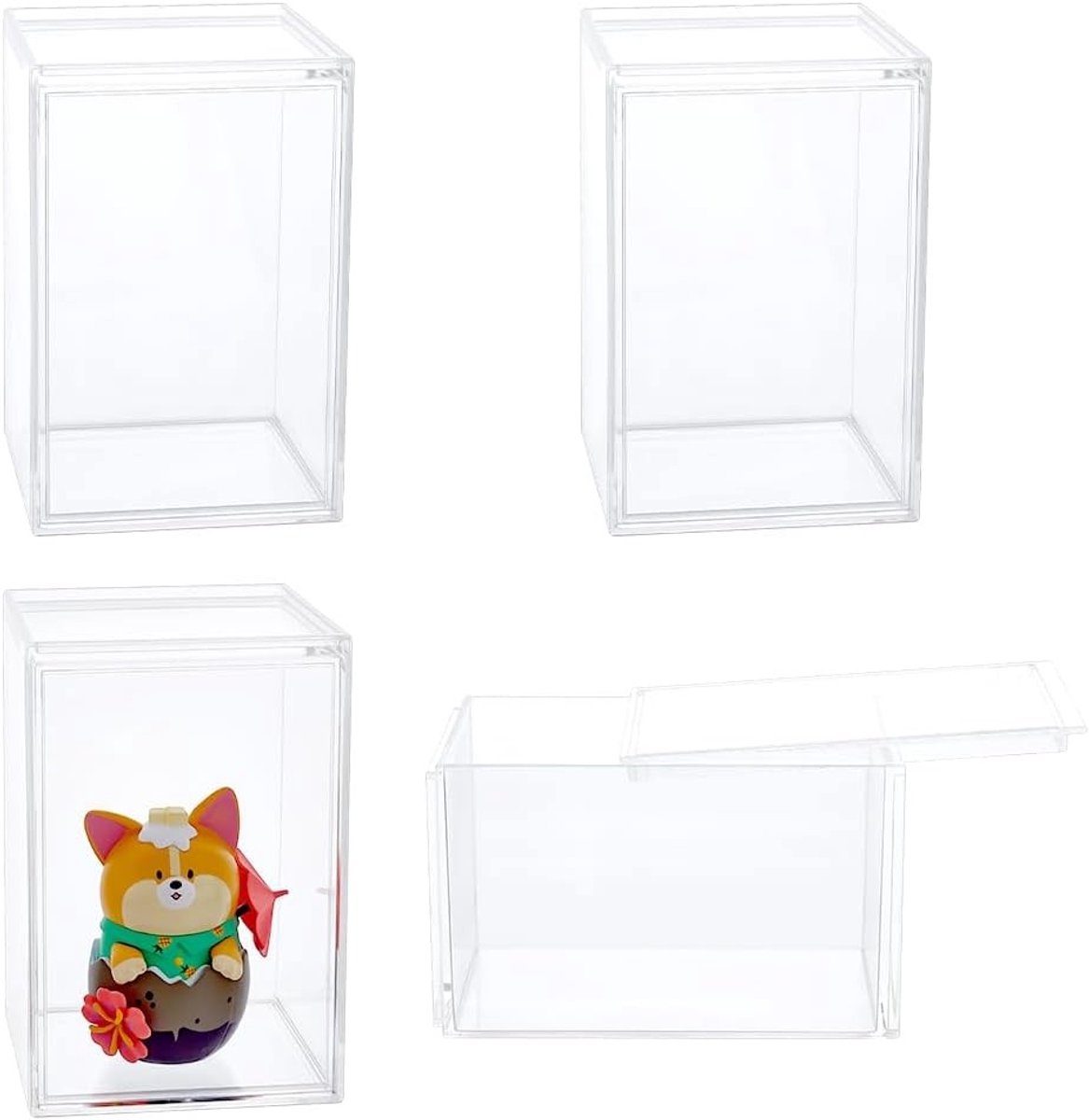 Transparante Acryl Displaydoos voor Minifiguren - Stapelbare en Sluitbare Cube - Perfect voor Verzamelobjecten en Decoratie