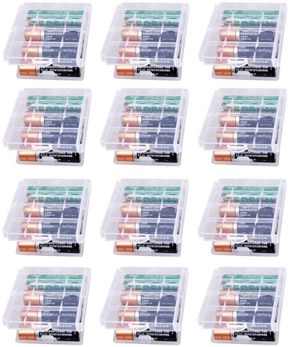 Dailygoody - Accubox - Opbergdoos voor batterijen - Bescherming tegen stof en vocht