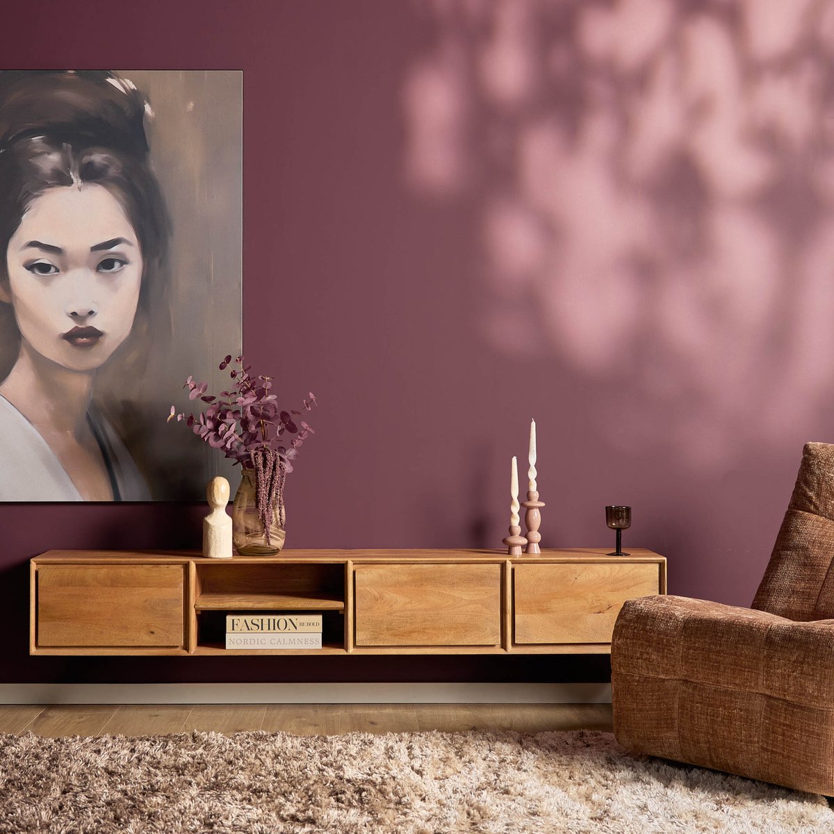 Starfurn Zwevend tv meubel Ambiance Naturel | 200 cm Naturel Naturel