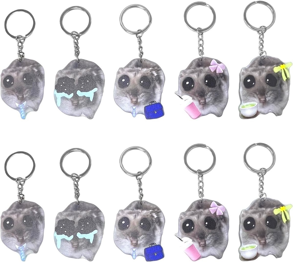 Creatieve Emoticon Tas Tags voor Rugzakken, Sleutels en Auto Ornamenten - Leuke Decoratie en Grappige Geschenken voor Vrienden, Anti-Verlies Accessoires