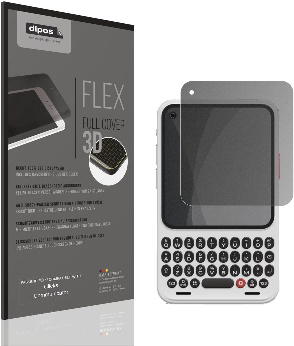 dipos FLEX – Matte Privacy Screenprotector geschikt voor Clicks Communicator | Volledige Schermbescherming | Case-Friendly