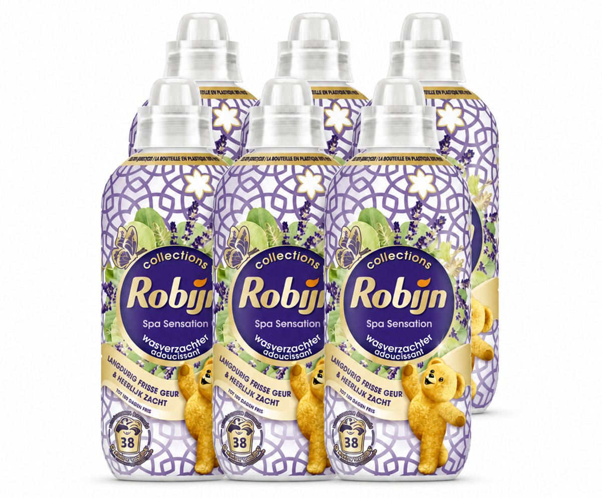 6 x Robijn – Wasverzachter – Intense Spa Sensation – 765 ml - Voordeelverpakking - 6 stuks