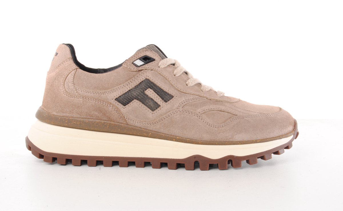 Floris van Bommel heren sneaker De Gripper suède taupe