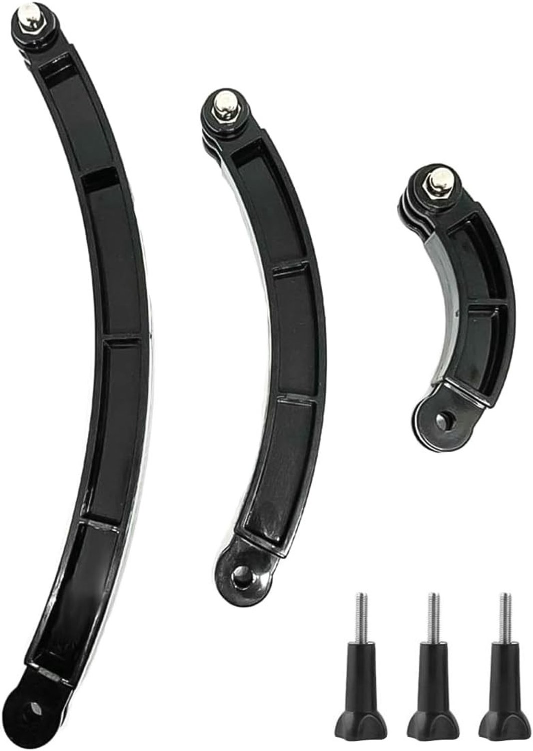 Verlengarm voor Actioncamera - Zwart - 7,5/13,5/19,5 cm - Gebogen Stang voor Optimale Camerahoeken - Voor Sporters en Avonturiers