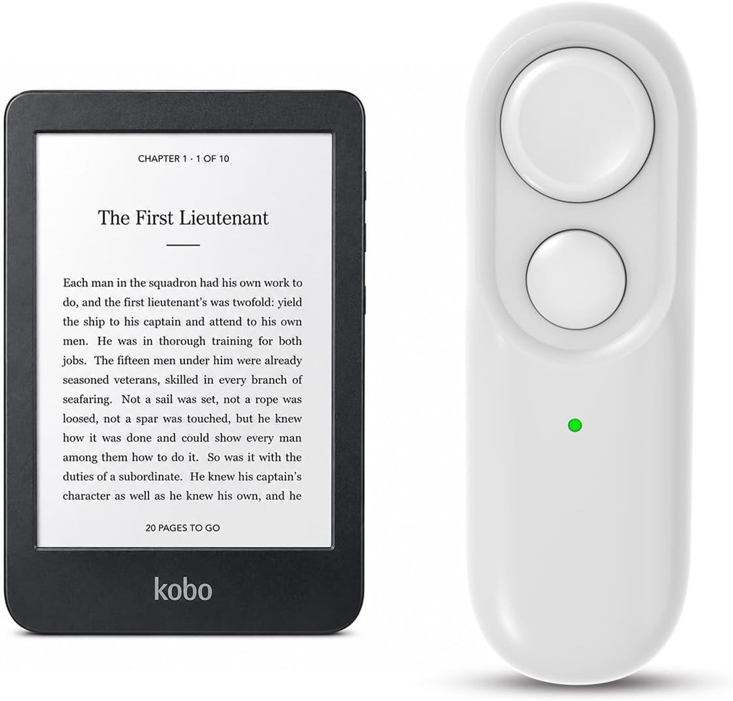Draadloze Afstandsbediening voor E-readers - Pagina Turner in Wit, Ideaal voor Lezers