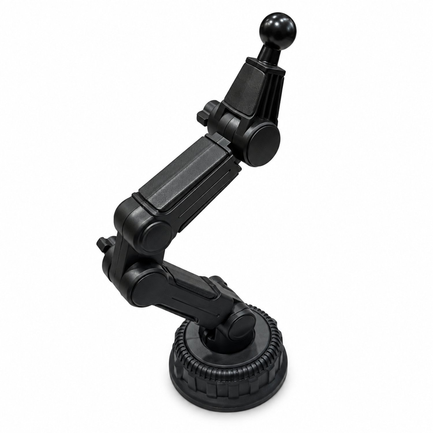 telefoonhouder - G4-basis voor in de auto - zwarte zuignapvoet - meerledige scharnierarm met bolvormige kop - verpakkingsmaat 15 x 9 x 12 cm
