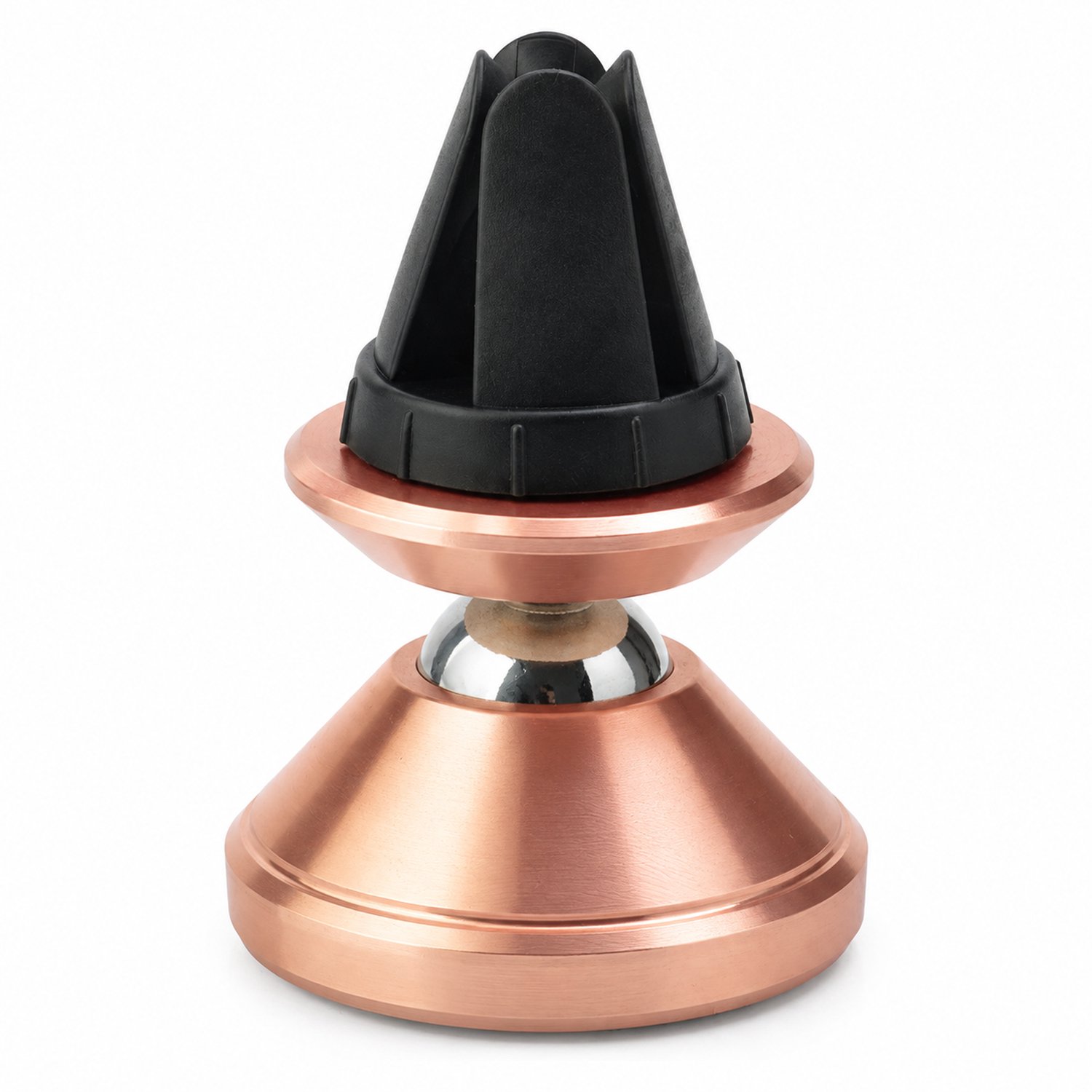 Telefoonhouders auto: aluminium telefoonhouder voor ventilatierooster, roségoud
