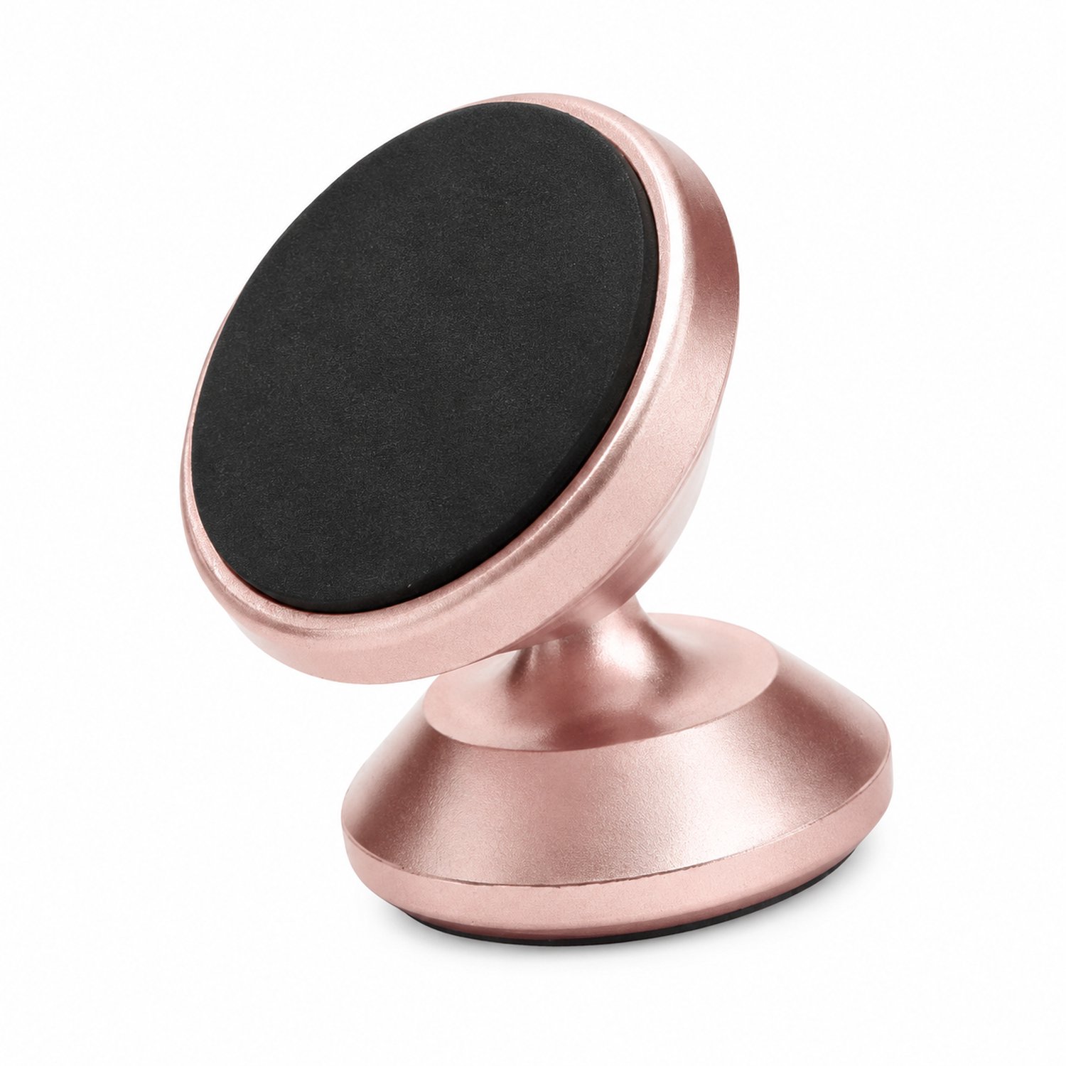 Magnetische telefoonhouder voor in de auto, kunststof zelfklevende voet, roségoud