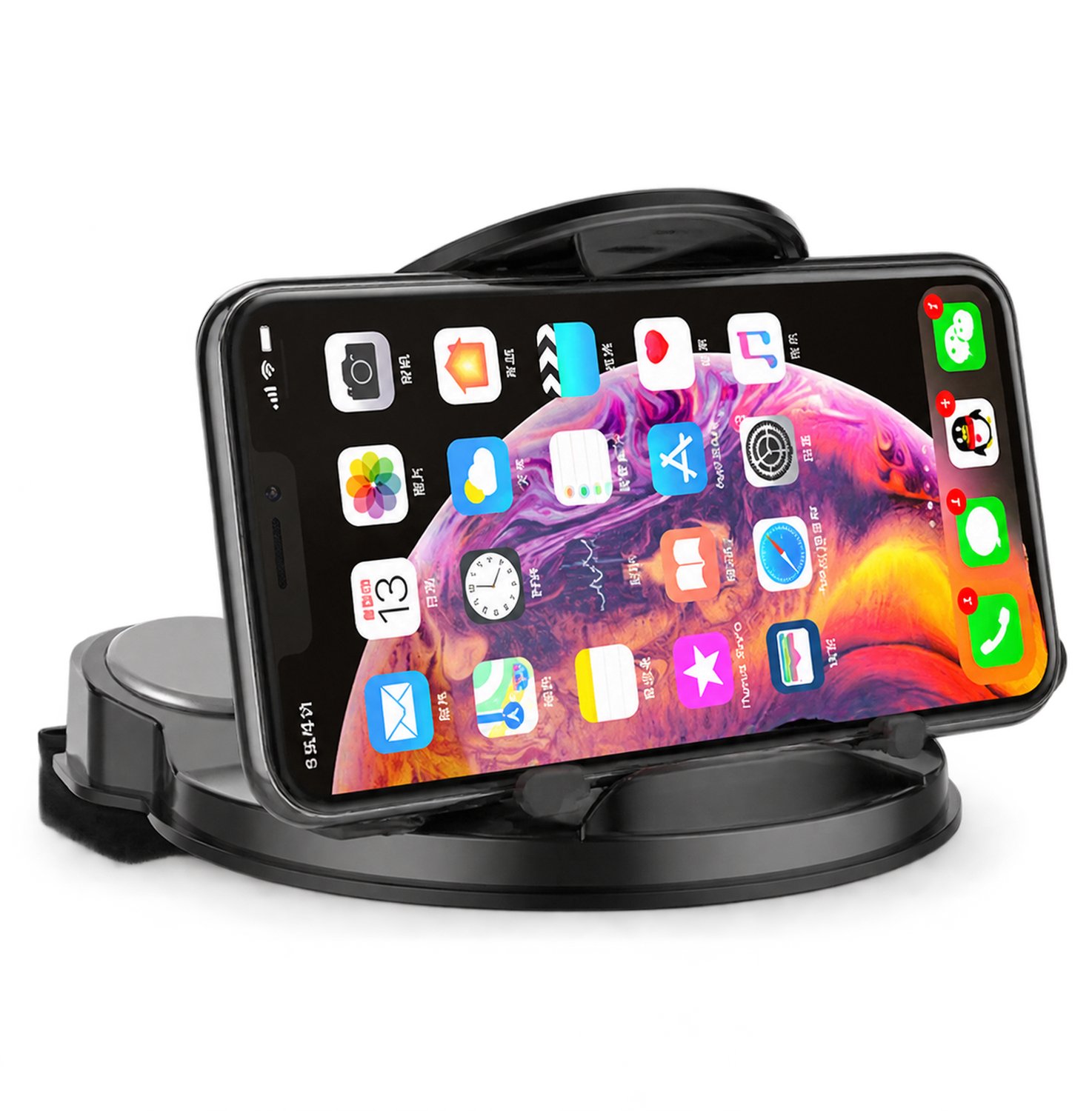 Telefoonhouders auto: tweede generatie telefoonhouder voor de middenconsole met klem