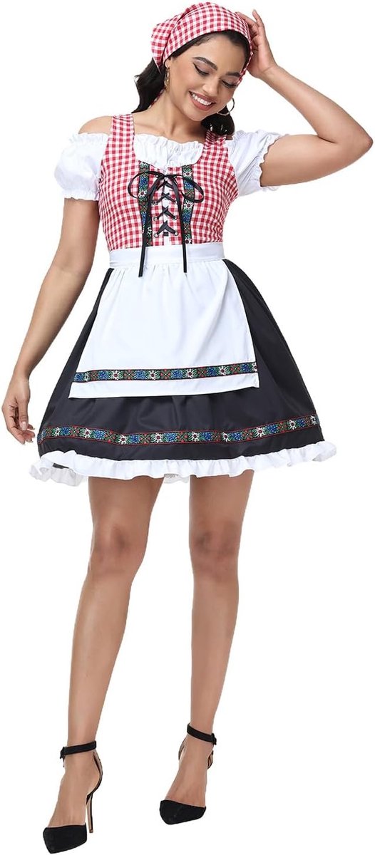 Elegant schort met bierfeestmotief voor volwassenen, ideaal voor cosplay en feestjes