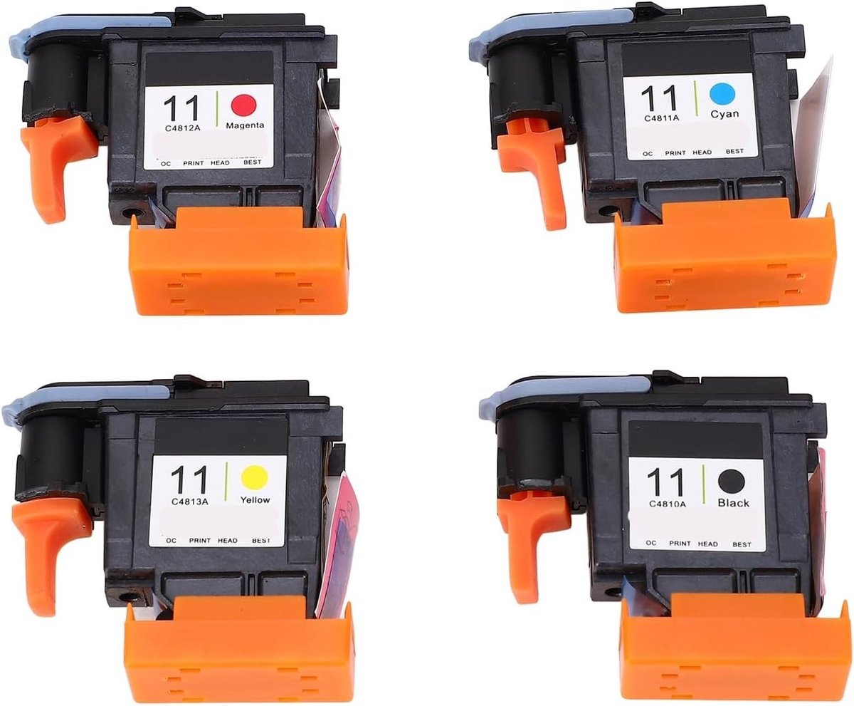 Vervangende Printkop Set voor Designjet 100 110 111 500 510 800 813 850 - Magenta, Zwart, Cyaan, Geel - Hoge Kwaliteit en Stabiliteit voor Professionele Afdrukken