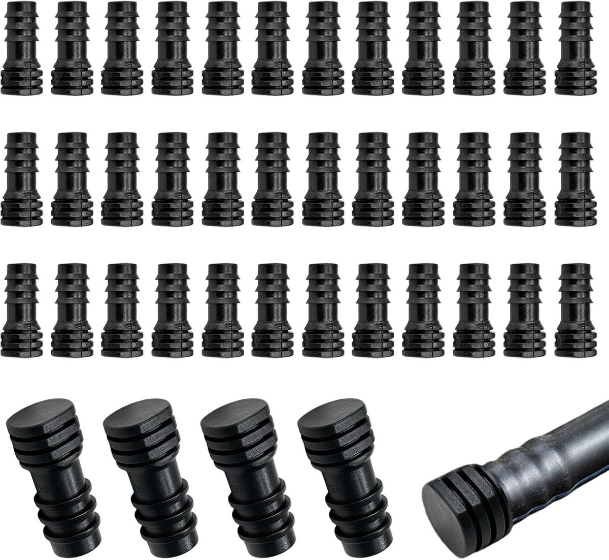 Irrigatiepijpstoppen 40 stuks 16mm UV-bestendig voor druppelirrigatiesystemen en tuinonderhoud