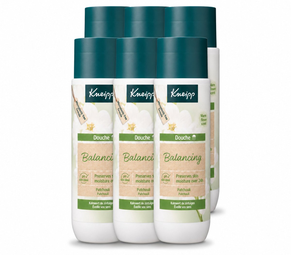 6 x Kneipp - Douchegel - Patchouli - 200 ml - Voordeelverpakking - 6 stuks