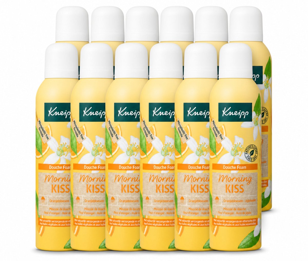 12 x Kneipp - Douche schuim - Morning Kiss - Oranjebloesem - 200 ml - Voordeelverpakking - 12 stuks