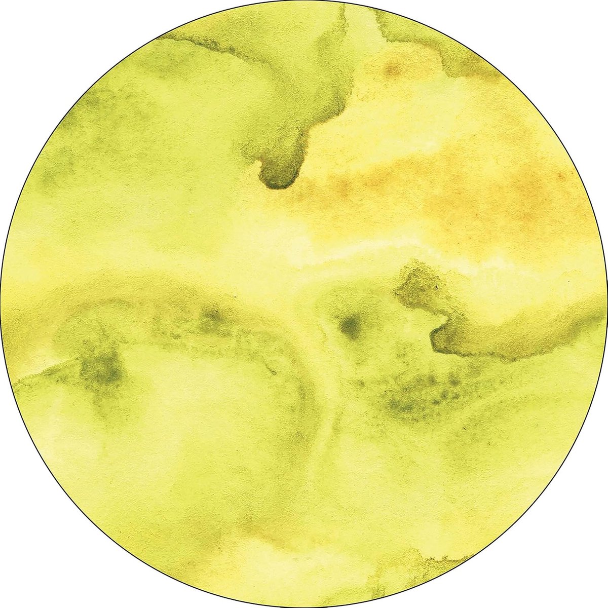 Ronde digitaal bedrukte muismat, antislip onderkant, voor kantoor en thuis, diameter: 22 cm