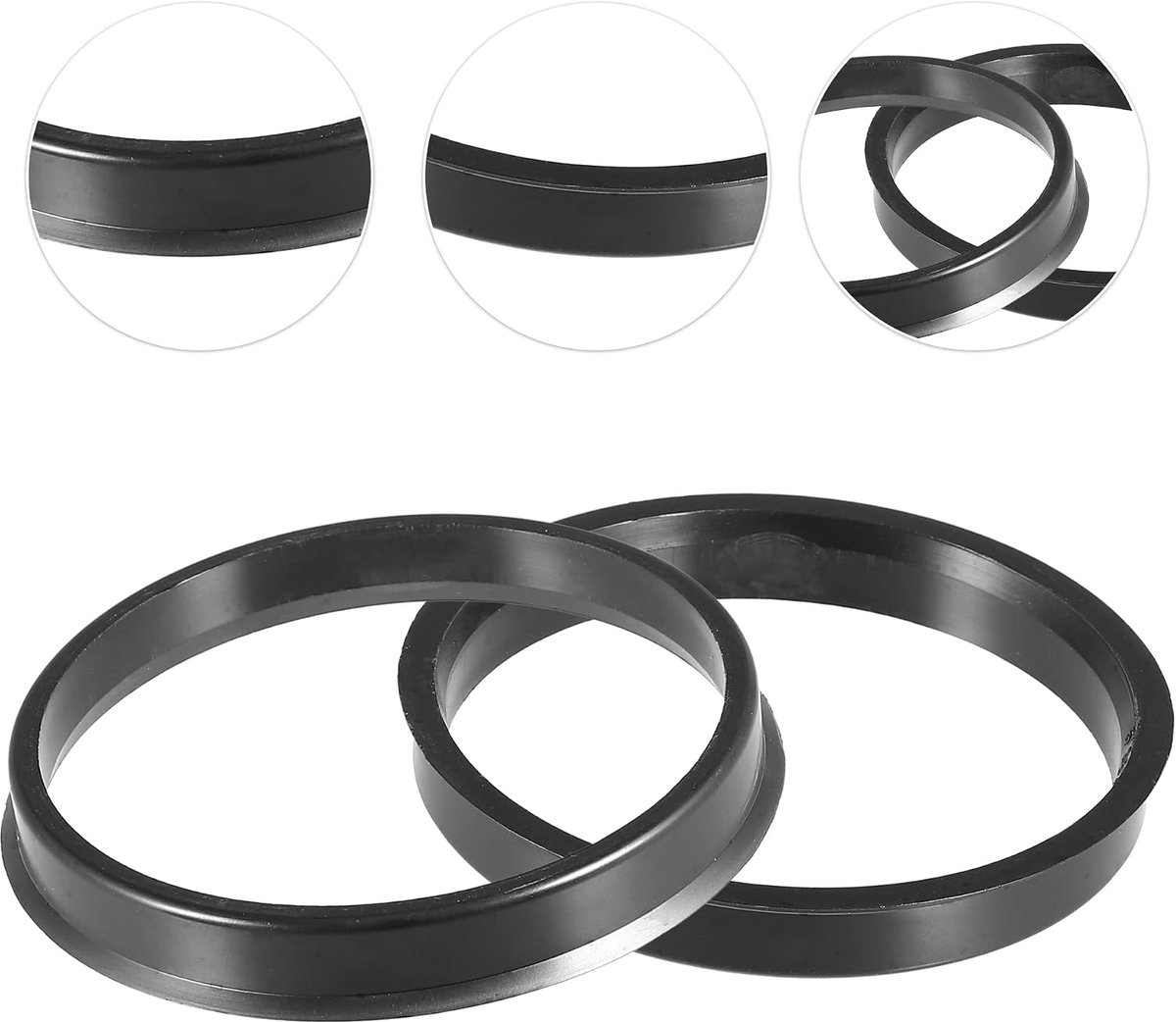 4 stuks 72,6 mm tot 66,9 mm universele auto knaastrierringen zwart