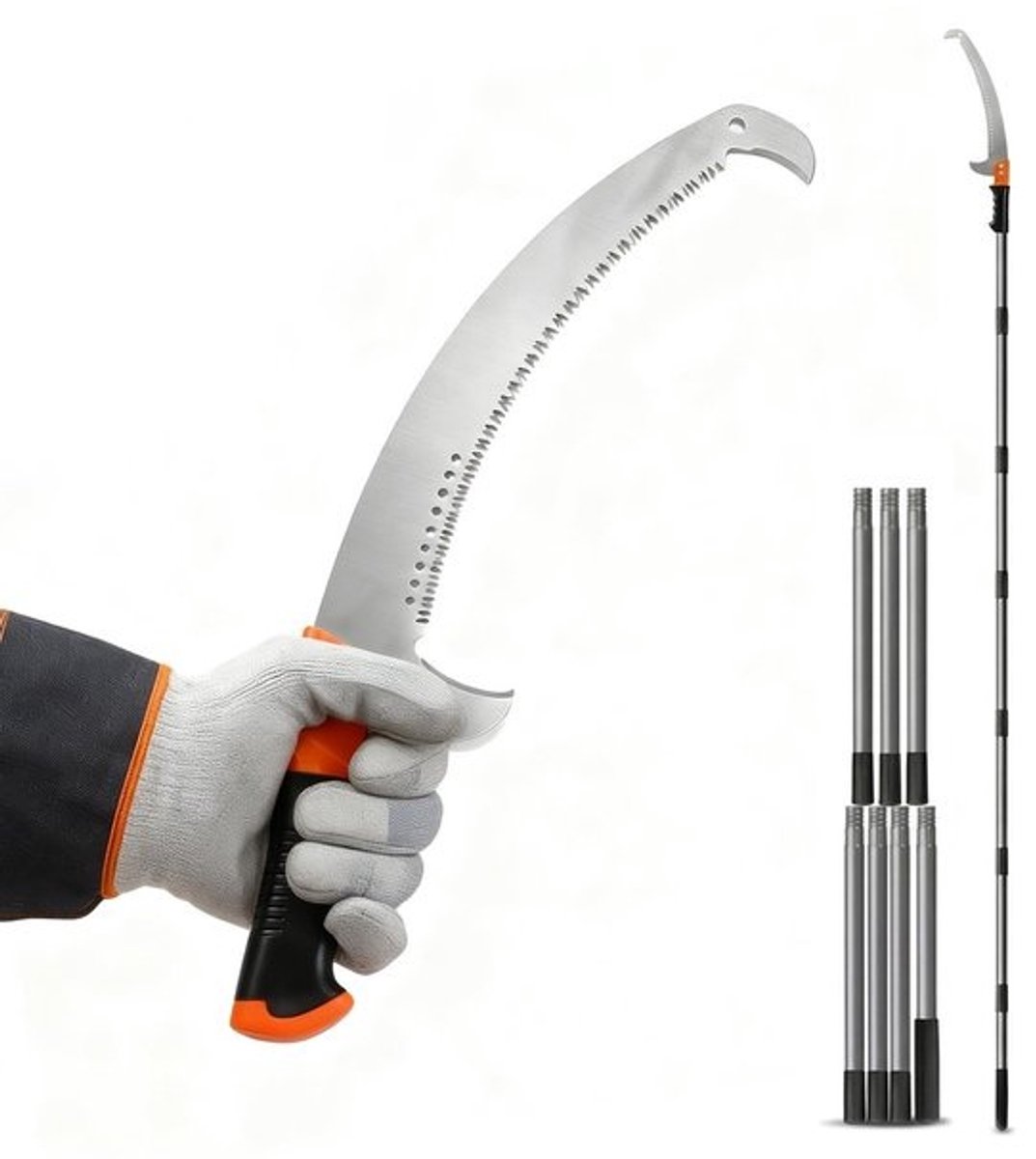 Dailygoods-snoeizaag - Lange reikwijdte - Accu-snoeizaag - Inklapbare snoeizaag - Telescopische snoeizaag - Elektrische snoeizaag - Duurzaam gelegeerd staal - Boomsnoeier
