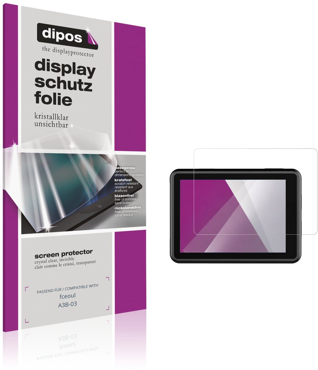 dipos – 4x Beschermfolie geschikt voor fceoul A3B-03 | Krasbestendige & heldere Screenprotector Ultra-Thin