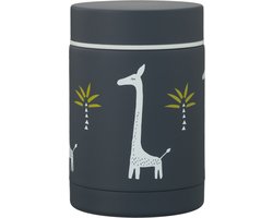 Fresk Thermos Lunchbox 300 ml - RVS Voedselcontainer – BPA-vrij – Lekvrije dop – Thermosbeker – Food Jar tot 6 Uur Warm – Lunchpot - Blauw - Giraf