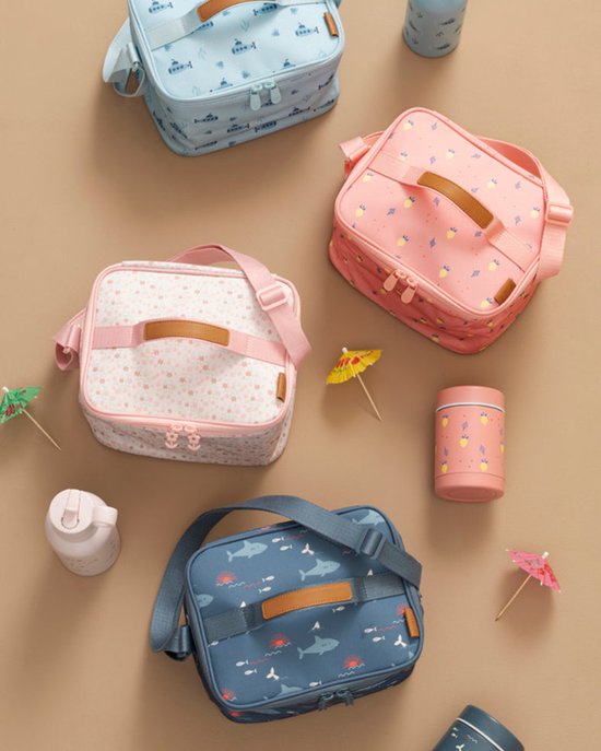 Fresk Koeltas Kind - 6.2 L - Lunchtas Meisje - Thermische Lunch Koeltas - Met Bestekvak - Waterafstotende Lunchtas - Lichtroze - Summer Fruit van Fresk — afbeelding 3