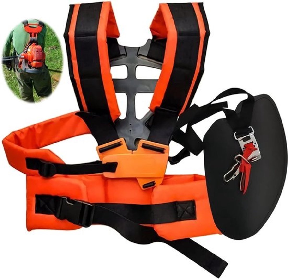 Professionele Schouderband voor Grastrimmer, Dubbele Schouderriem voor Tuinonderhoud, Ergonomische Trimmer Accessoires voor Tuinliefhebbers