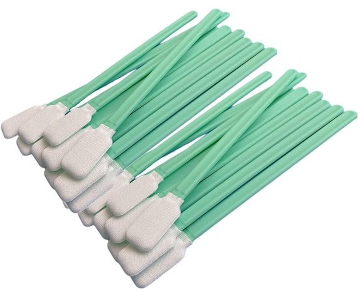 Allecto Plus - 100 stuks schoonmaaksponsjes en wattenstaafjes voor cameralensreiniging