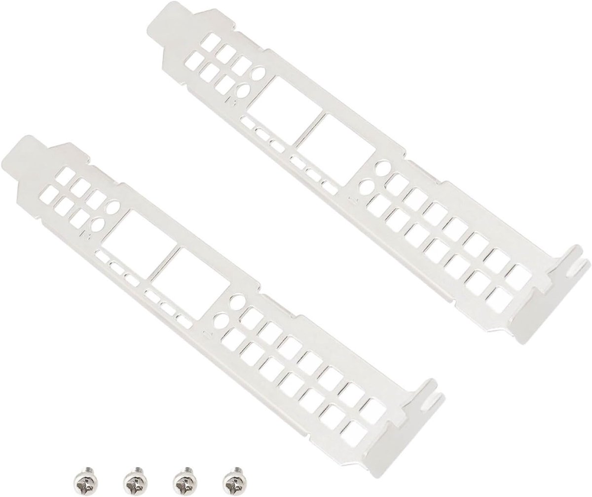 Store 2 stks Volledige Hoogte Beugels GPU Slot Cover Grafische Kaart Beugels met 4 stks Schroeven Compatibel met Dell MELLANOX CONNECTX-4 LX 25GbE CX4121C 20NJD Zilver