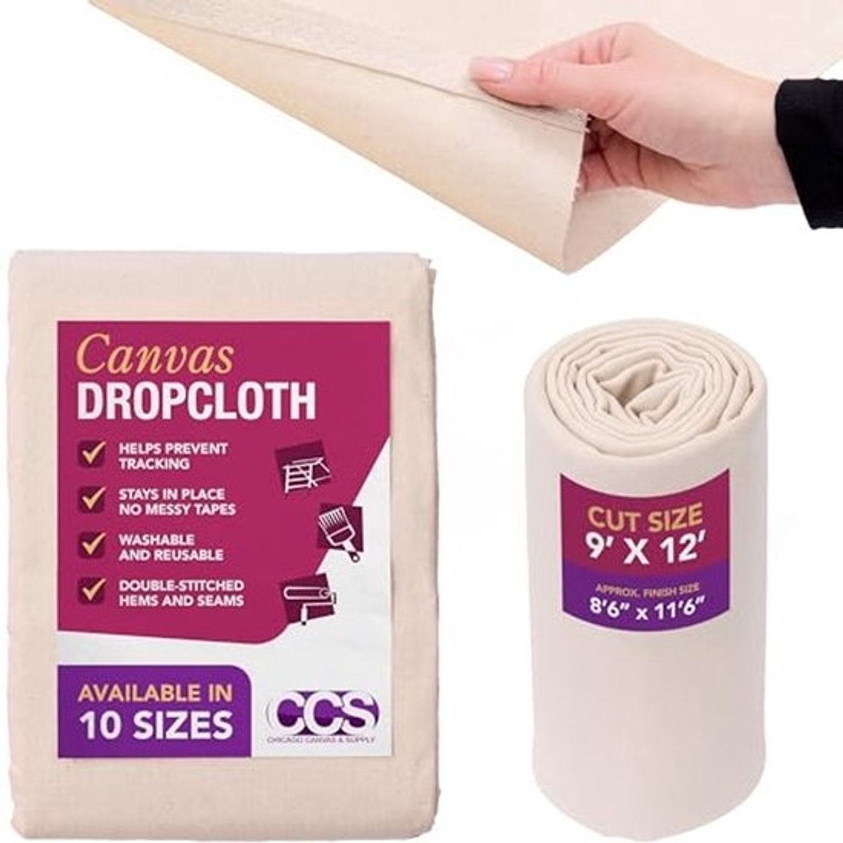 Multifunctionele Katoenen Druppeldoek 9x12 - 3,50 m x 2,60 m