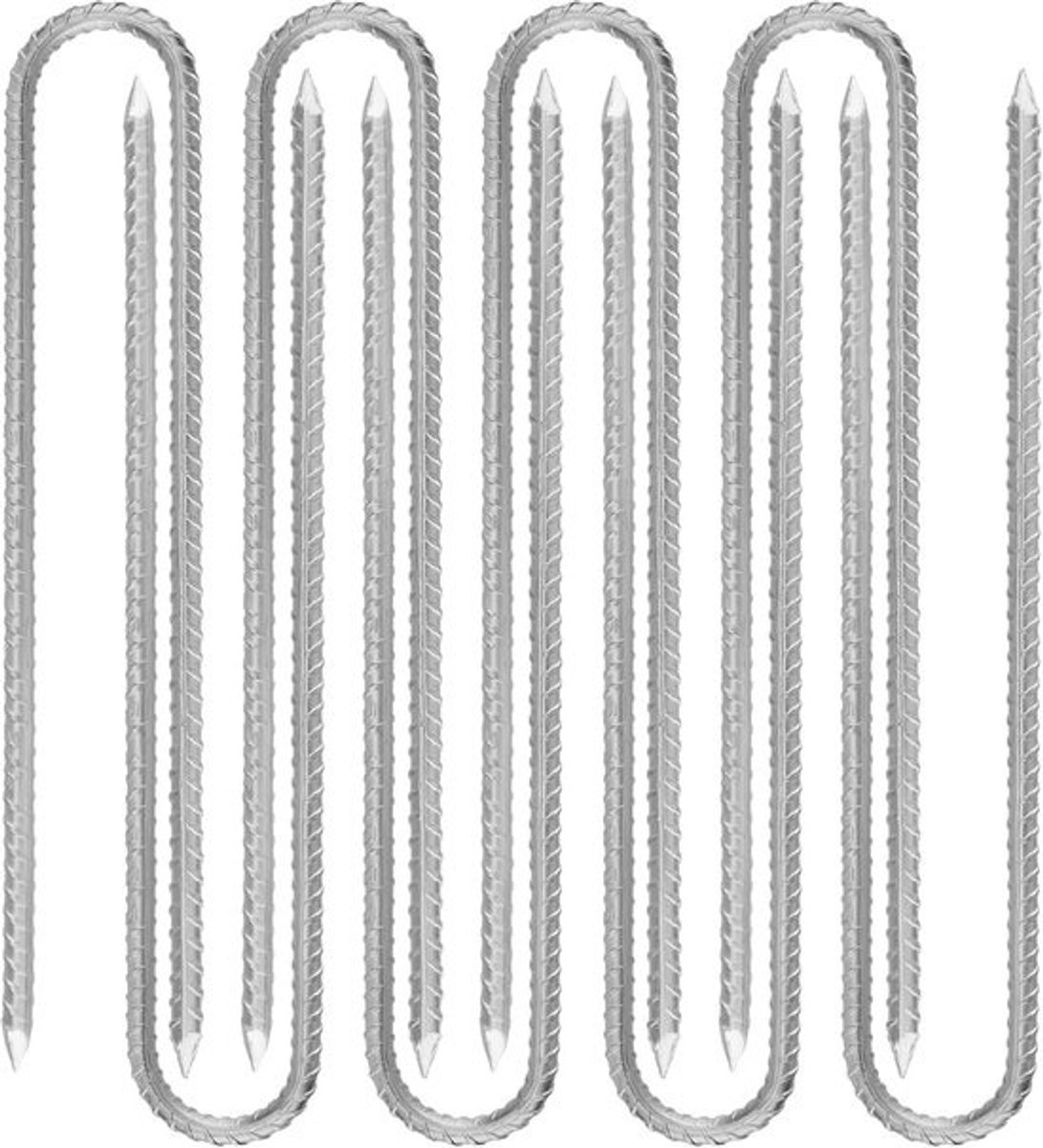 8 Stuks Grondankers voor Trampolines en Camping – U-Vormige Haringen 30 cm – Duurzaam en Stabiel