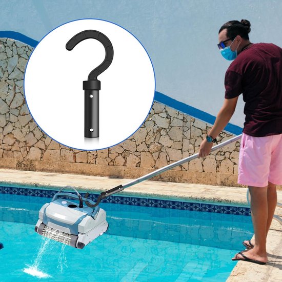 2 haken voor alle robot zwembadreinigers, poolhaken, accessoires, poolpoolhaken voor alle robot zwembadzuigers, poolvegerhaken voor telescopische palen. — afbeelding 3