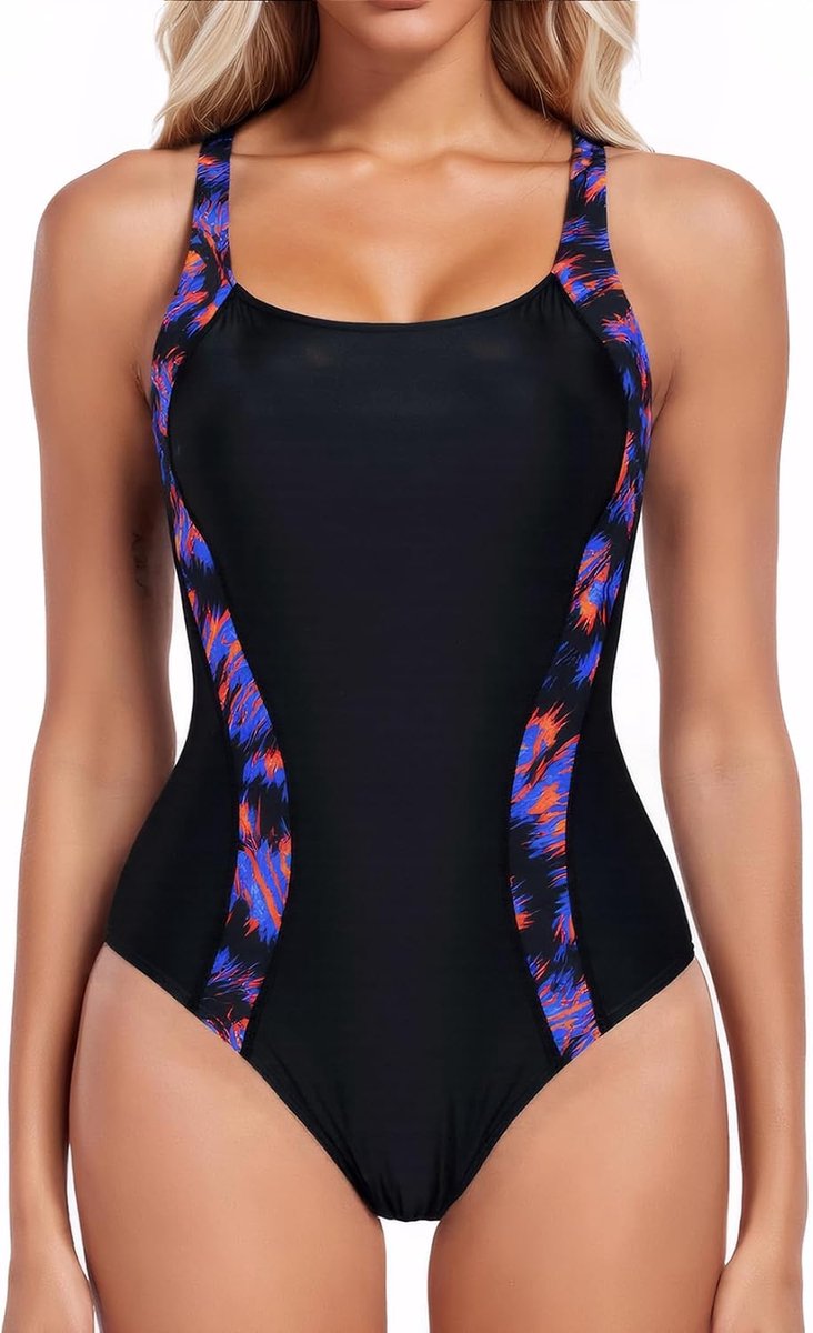 Badpak dames sport met cups eendelig badmode shape badpak dames buikweg