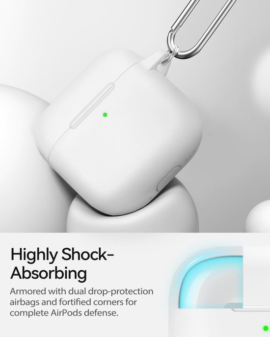 Siliconen voor AirPods 4 Hoes, B3-White — afbeelding 3