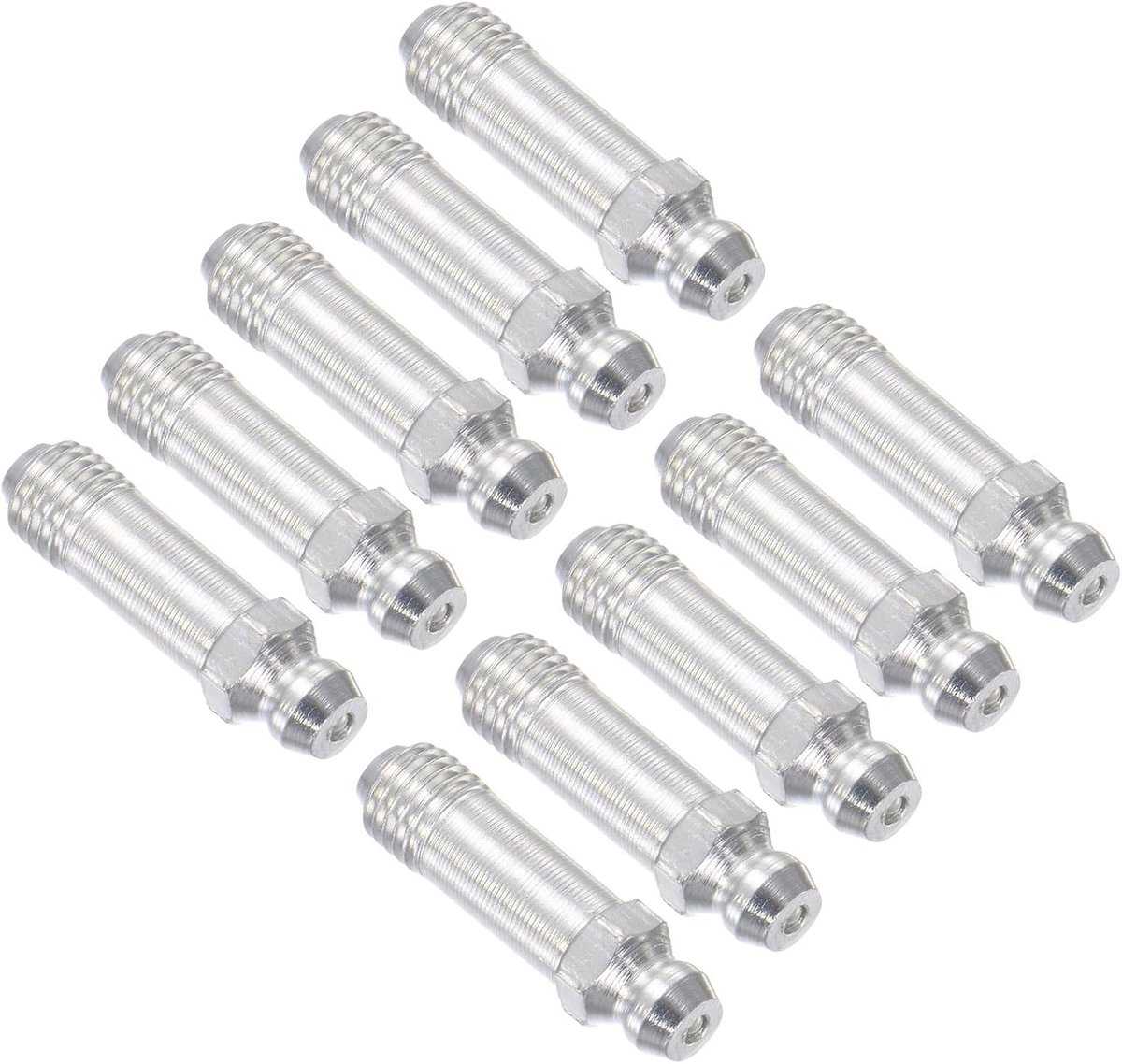 Rechte vetmontage, M8x1mm metrisch | Hydraulische vetnippel - (Toepassingen: voor het vervangen van ontbrekende of gebroken oliefitting), 10-delig