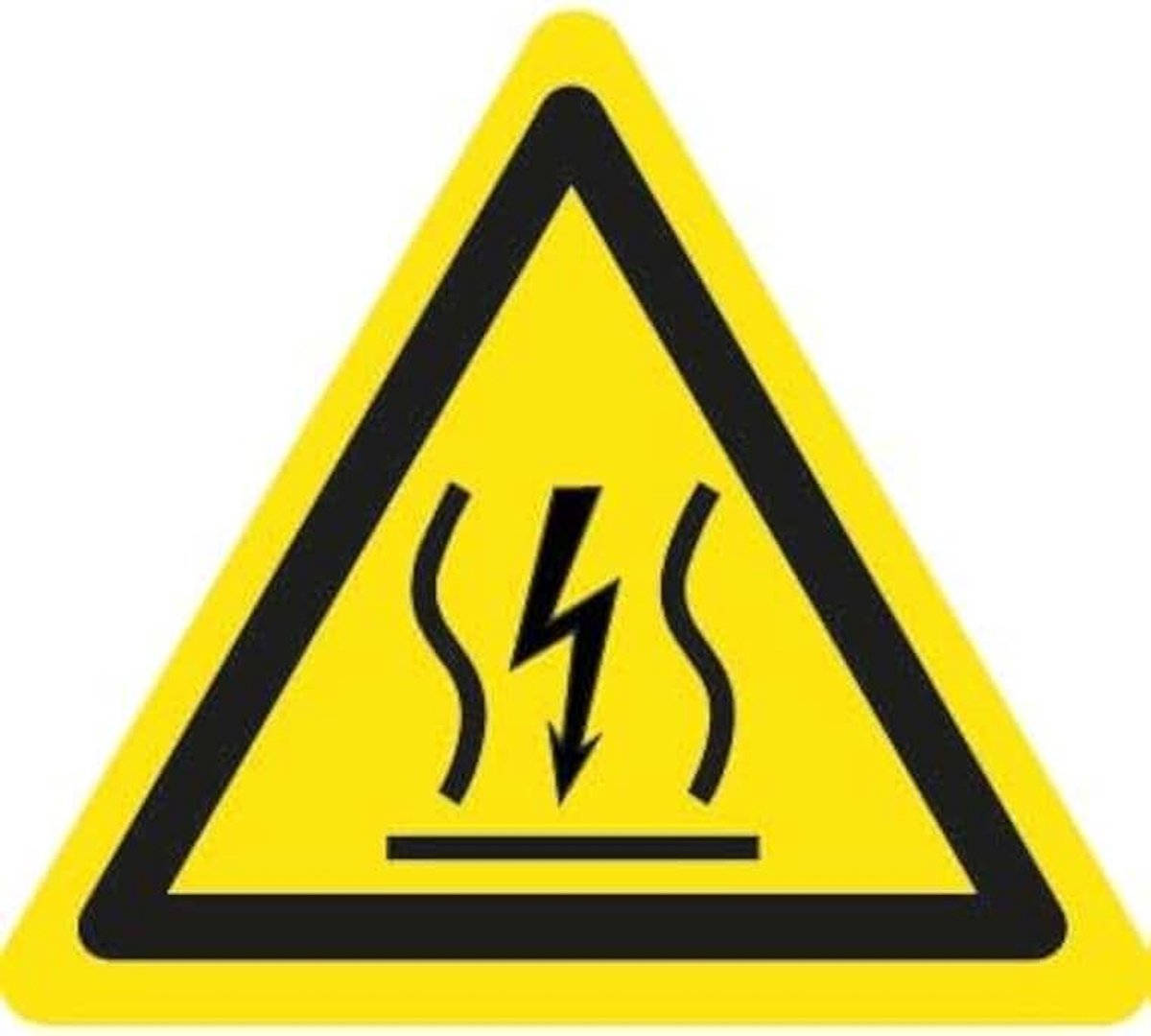 Pictogram stickers - Waarschuwing voor Elektrische vloerverwarming.