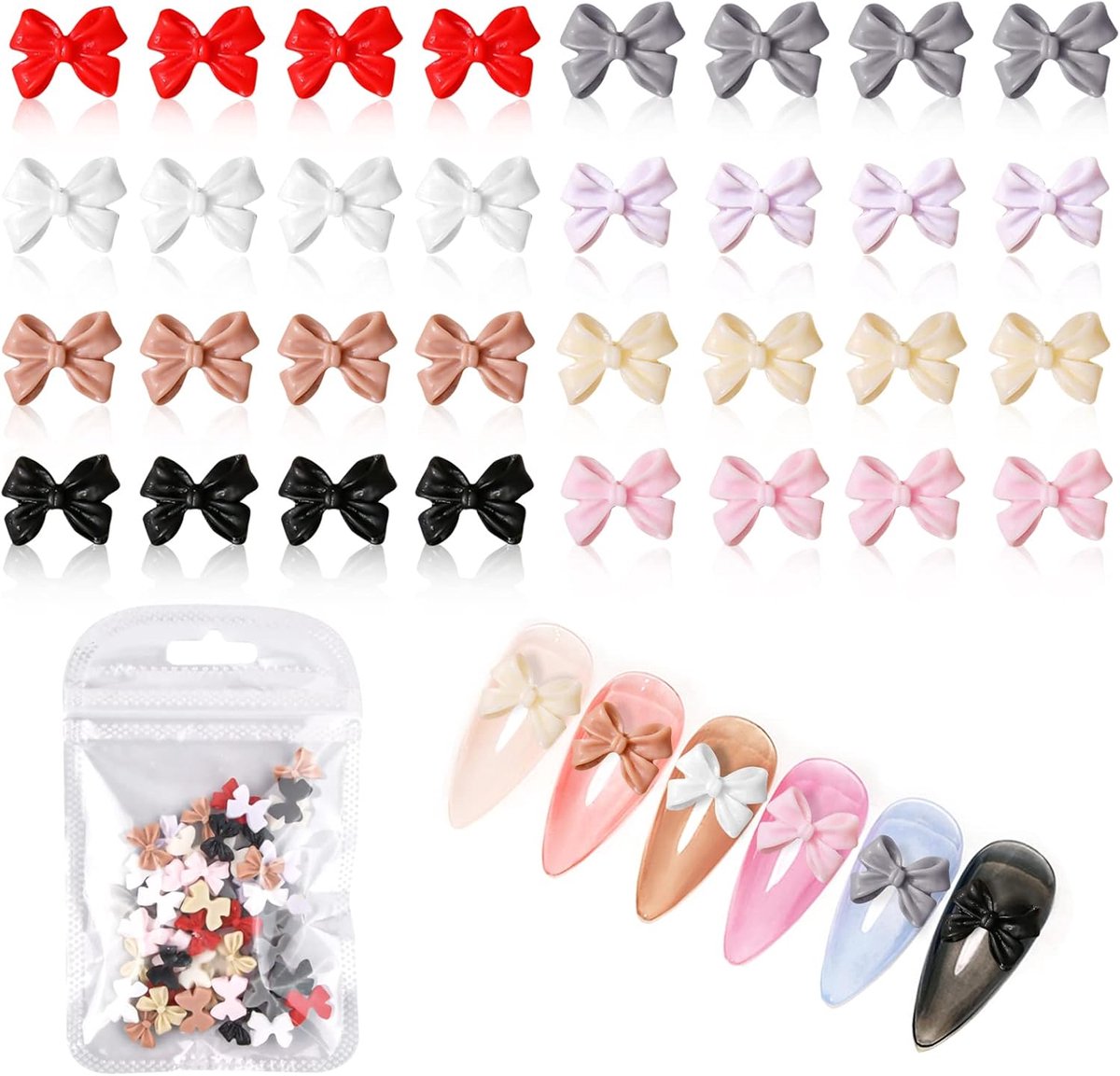 Nagel strasssteentjes vlinderdas, nageldecoraties, 3D nail art decoraties, nail art, strasssteentjes voor nagels, doe-het-zelf telefoonhoes decoratie (50)
