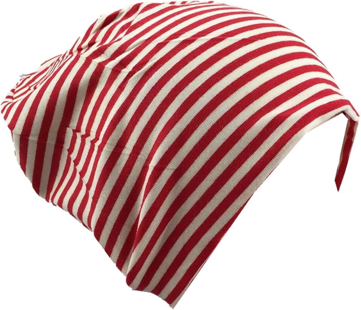Beanie voor kinderen, katoen, strepen