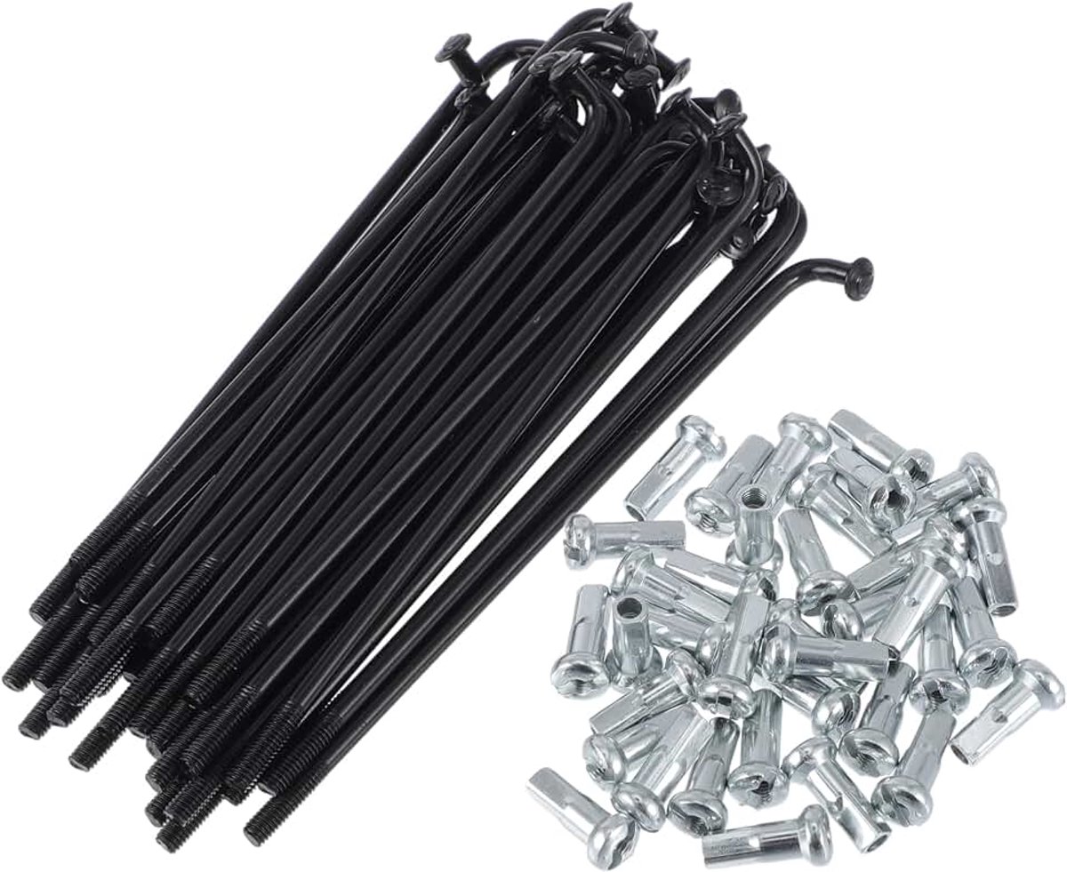 1 Set Universele Fiets Spaken 13G 83mm Lengte Fiets Wiel Spaken Zwart 45 Staal