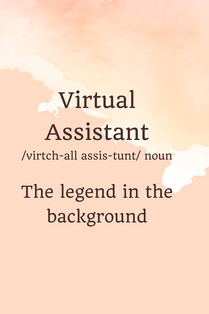 Virtual Assistant Notebook: The Legend in the Background