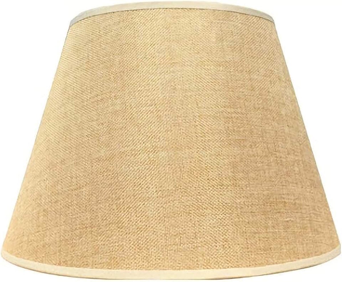 Lampenkap Conisch Linnen Lampenkap Plafondbevestiging Nachtkastje Wandlamp Staande Lamp Stof Tafel Klassiek Helder Modern E27 Fitting Beige, Bruin, Crème (Kleur: Beige, Grootte: 40 cm x 26 cm)