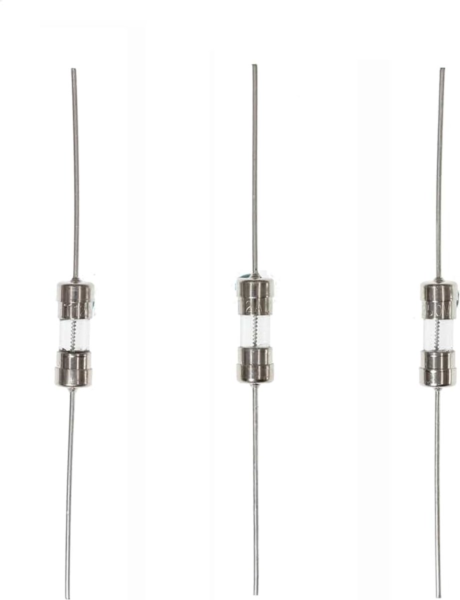 20 Stuks 12A 12 Amp 3.6 * 10mm 250V Glaszekering langzaam doorgeblazen met kabels