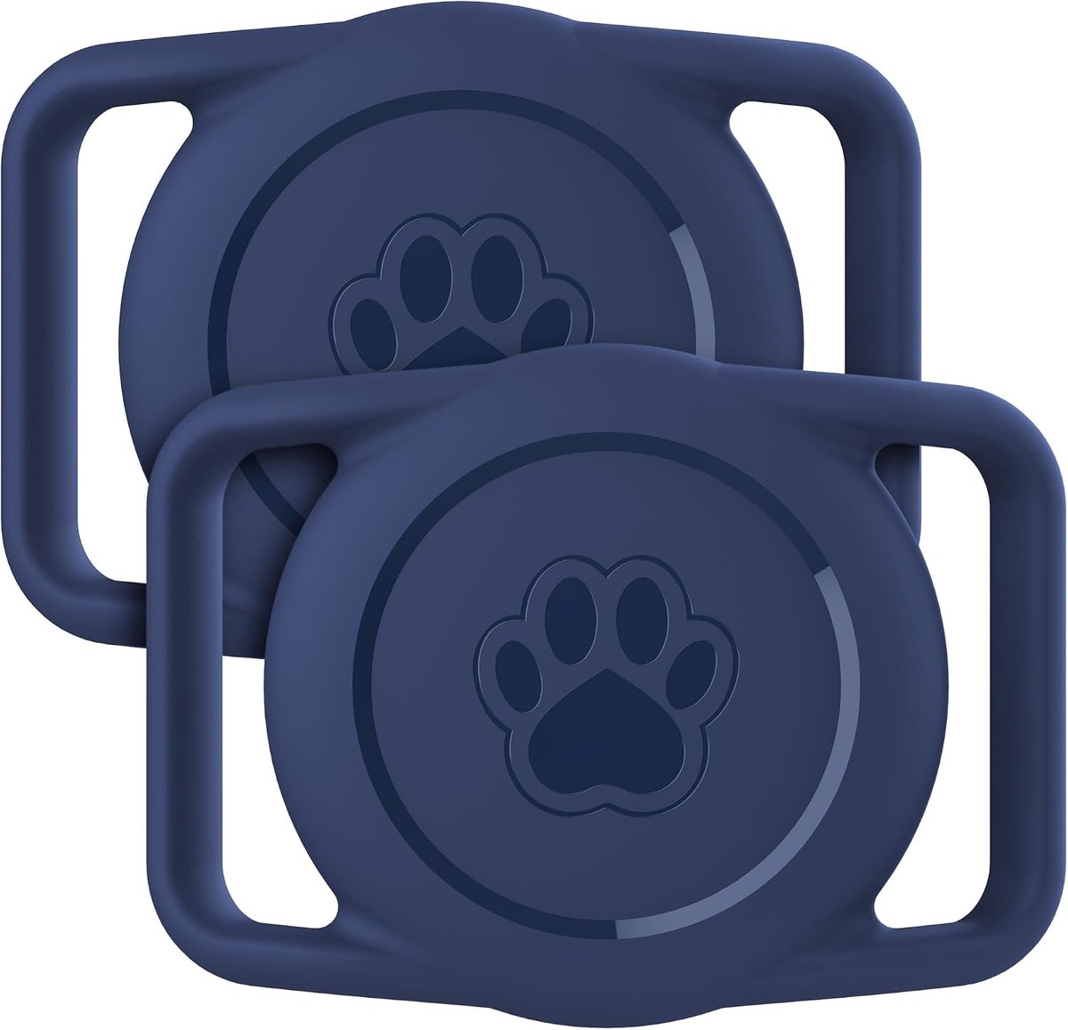 Voor Apple Airtag hondenhalsband, 2 stuks waterdichte luchttag kattenhalsband, zachte siliconen Airtag-hoes voor honden en katten, voor Apple Air Tag-houder voor halsband -Past ≤ 3 cm breedte