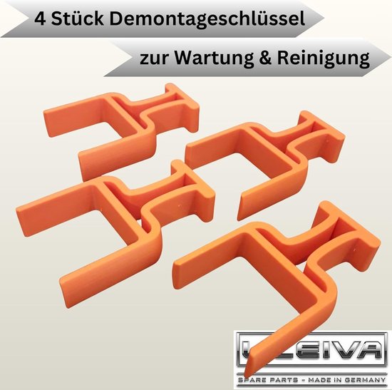 4 stuks demontagegereedschap, gereedschap, sleutel, oranje, compatibel met robotmaaier Gardena SILENO City Life Minimo & Husqvarna 305 310 Mark II 315 Mark II 405X 415X — afbeelding 5