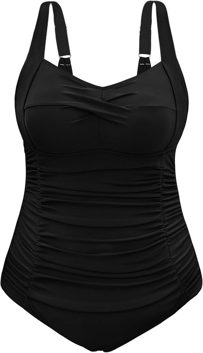 Vrouwen Plus Size Buikcontrole Een Stuk Badpak Gewatteerde Push Up Dames Badmode Kleurblokkering voor Plus Size Vrouwen L-4XL