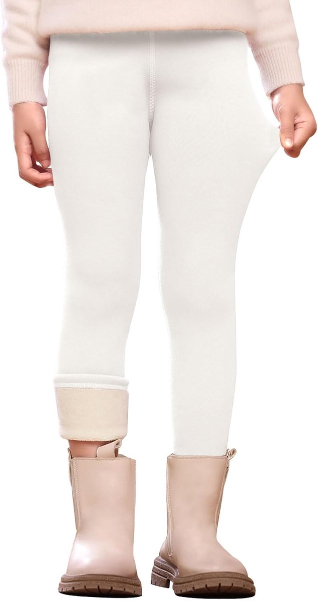 Thermolegging voor meisjes, zacht gevoerde stretch thermische broek, dikke behaaglijke warme winterlegging voor kinderen