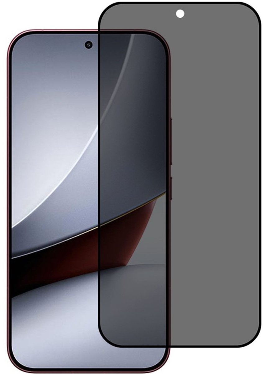 Coverup Screen Protector - Geschikt voor Xiaomi Poco F9 Ultra Screen Protector - Coverup Full-Cover Privacy Tempered Glass - Fingerprint Unlock - Zwart