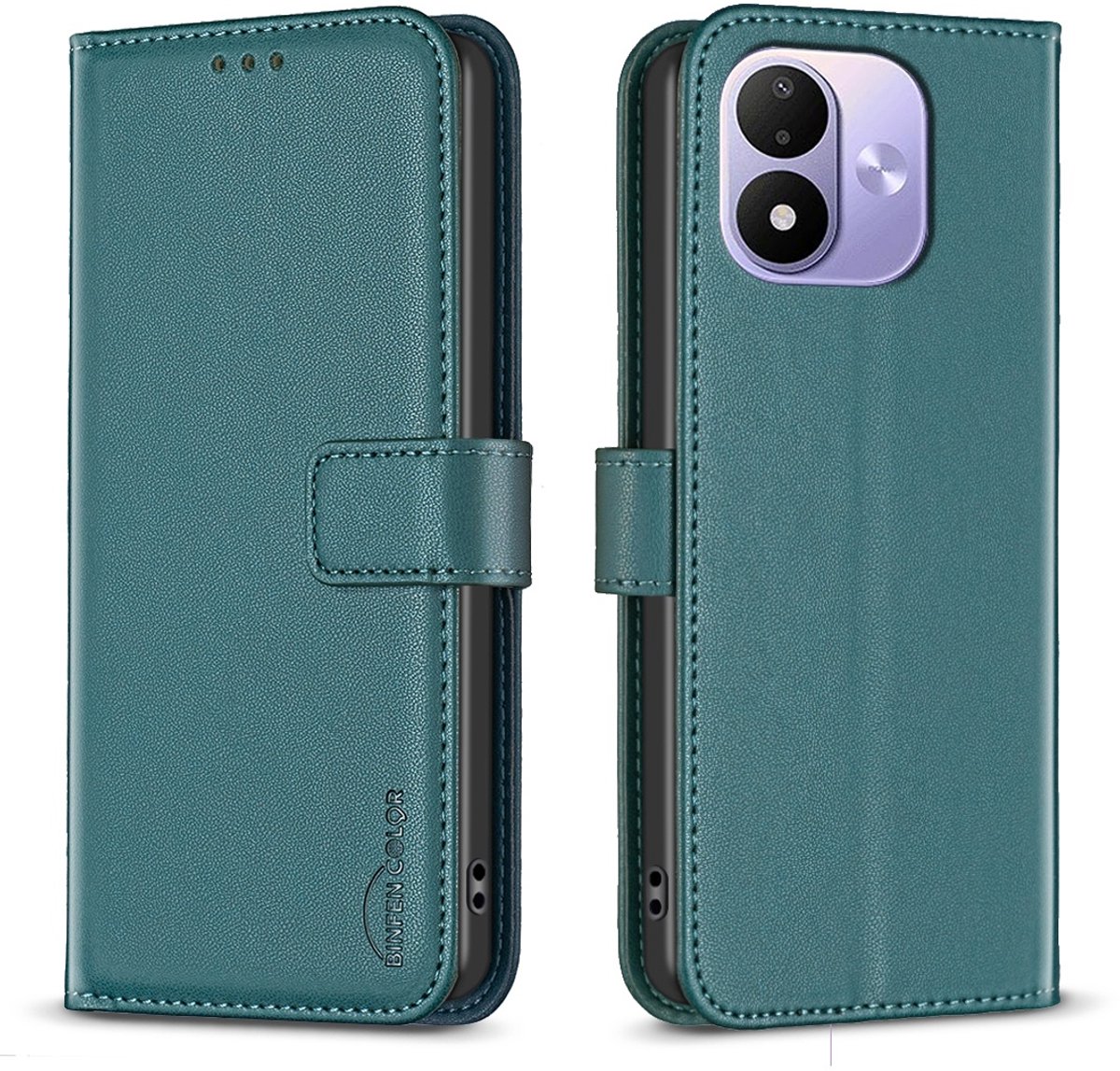 BINFEN Hoesje - Geschikt voor Xiaomi Redmi Note 17 Pro Hoesje - BINFEN Color Book Case - Groen