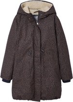 Jonen Parka met luipaardprint voor meisjes met sherpavoering JONEN