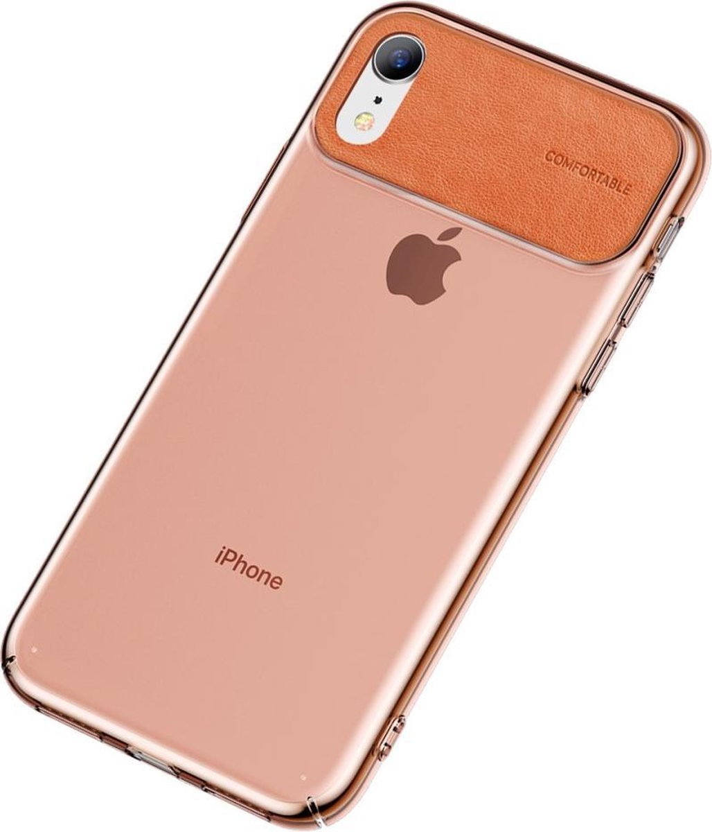 Comfortabele Hardcase - Iphone XR Hoesje - Oranje - Baseus